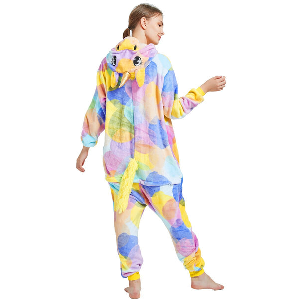 Onesie World Unisex Animal Pyjamas - Rainbow Circles Unicorn Adult Onesie (Cosplay / Nightwear / Halloween / Carnival / Novelty Costume)
