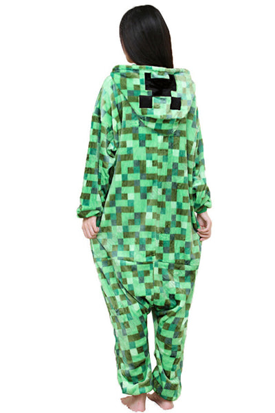 Onesie World Unisex Animal Pyjamas - Minecraft Creeper Kids Onesie (Cosplay / Nightwear / Halloween / Carnival / Novelty Costume)
