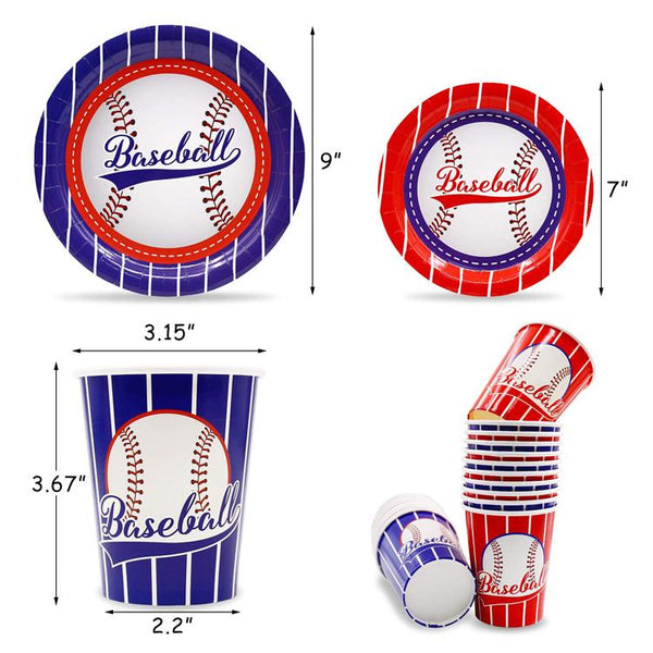 Baseball Theme Birthday Party Tableware Package