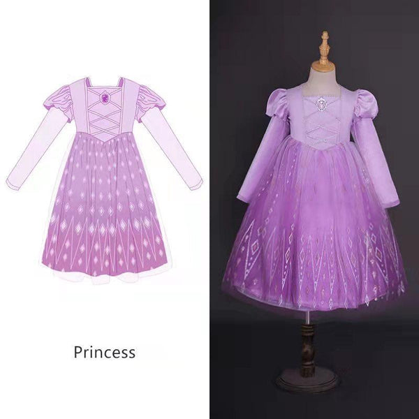 Purple Party Costume Princess Tutu Dress