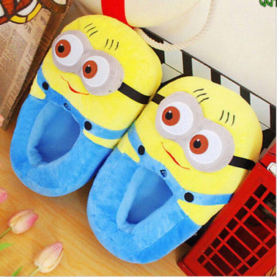 Minion discount plush slippers