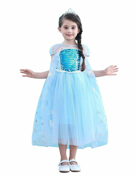 Blue Princess Costume Dress Set (Including 5 Pieces) Onesies