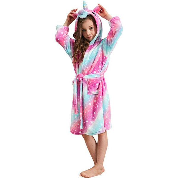 Onesie World Unisex Animal Pyjamas - Galaxy Starry Sky Unicorn Kids Bathrobe Pajama (Cosplay /