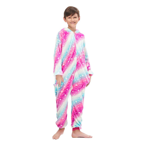 Onesie World Unisex Animal Pyjamas - Galaxy Starry Sky Unicorn Kids (Cosplay / Nightwear Halloween