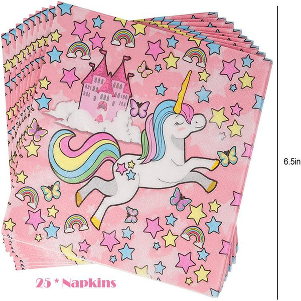 Unicorn Theme Birthday Party Tableware Package (#Type A)