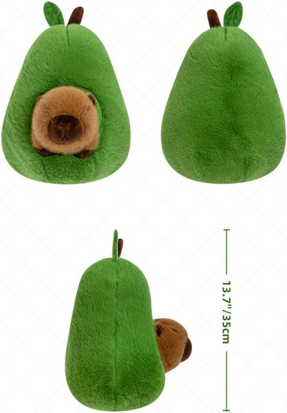 Avocado Capybara Plush Toy