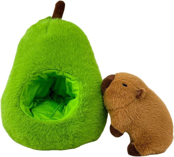 Avocado Capybara Plush Toy