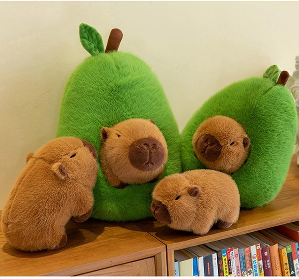 Avocado Capybara Plush Toy