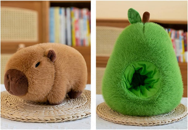 Avocado Capybara Plush Toy