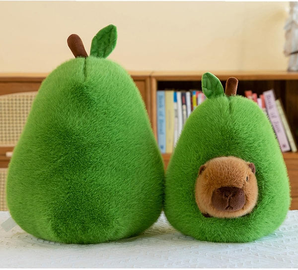 Avocado Capybara Plush Toy