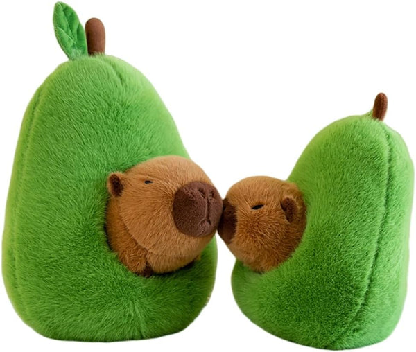 Avocado Capybara Plush Toy