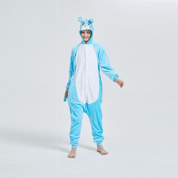 Onesie World Unisex Animal Pyjamas - Blue Panther Adult Onesie (Cosplay / Nightwear / Halloween / Carnival / Novelty Costume)