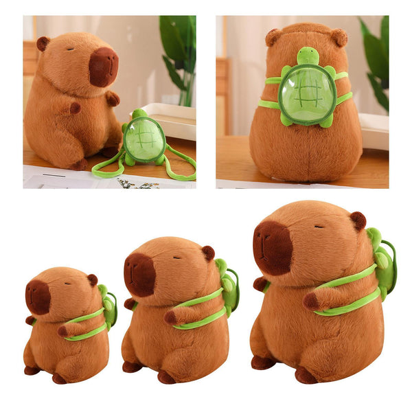 Capybara With Turtle Backpack Plush Toy