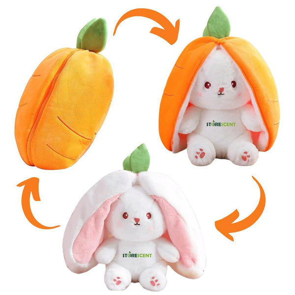 Reversible Carrot Bunny Plush Toy