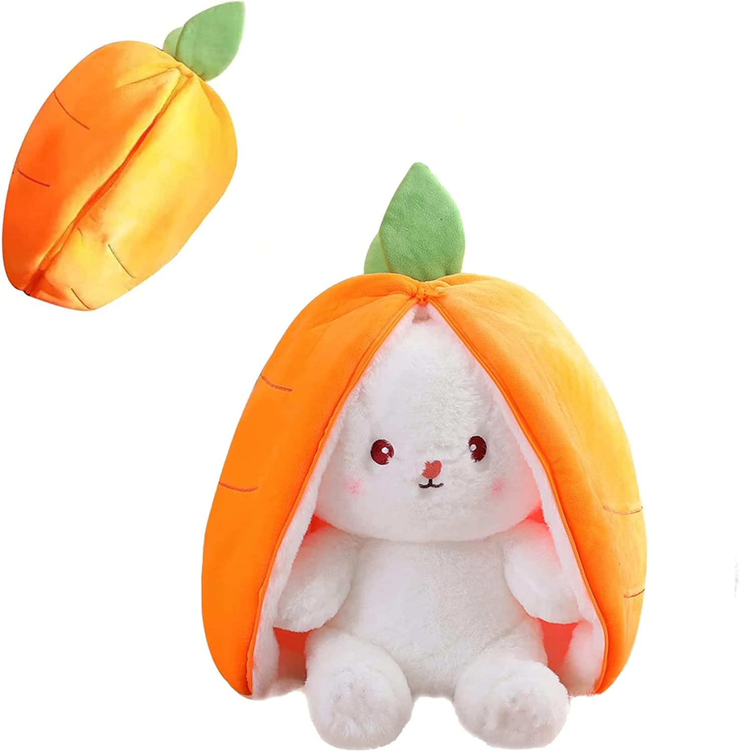 Reversible Carrot Bunny Plush Toy