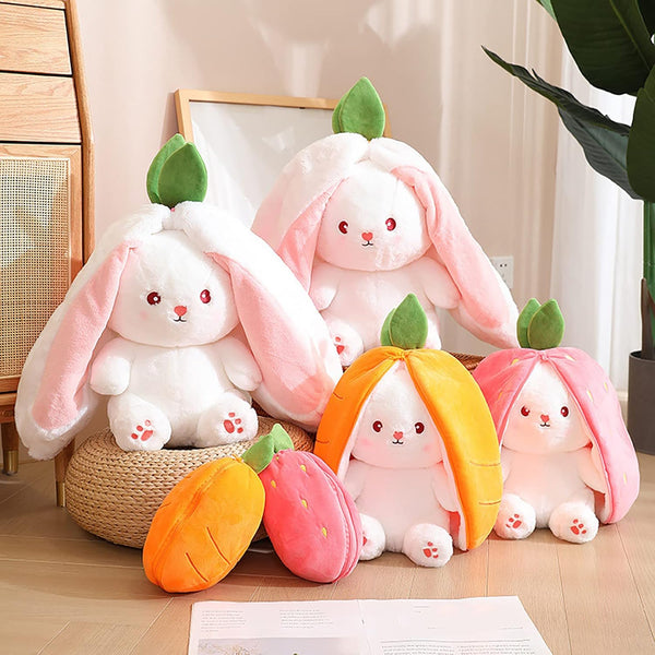 Reversible Carrot Bunny Plush Toy