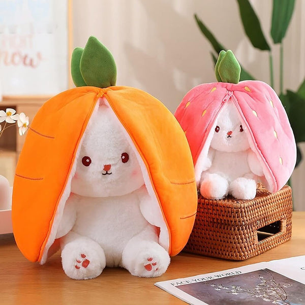 Reversible Carrot Bunny Plush Toy