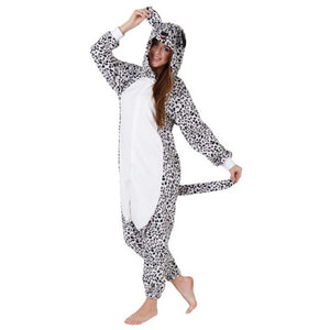 Onesie World Unisex Animal Pyjamas - Dalmatian Dog Adult Onesie (Cosplay / Nightwear / Halloween / Carnival / Novelty Costume)