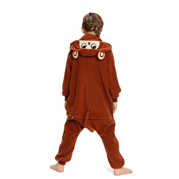 Onesie World Unisex Animal Pyjamas - Monkey Kids Onesie (Cosplay / Nightwear / Halloween / Carnival / Novelty Costume)