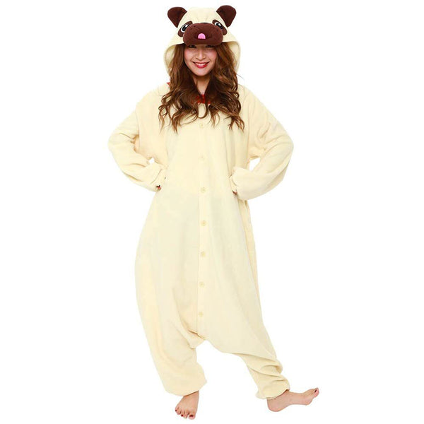 Onesie World Unisex Animal Pyjamas - Pug Dog Adult Onesie (Cosplay / Nightwear / Halloween / Carnival / Novelty Costume)