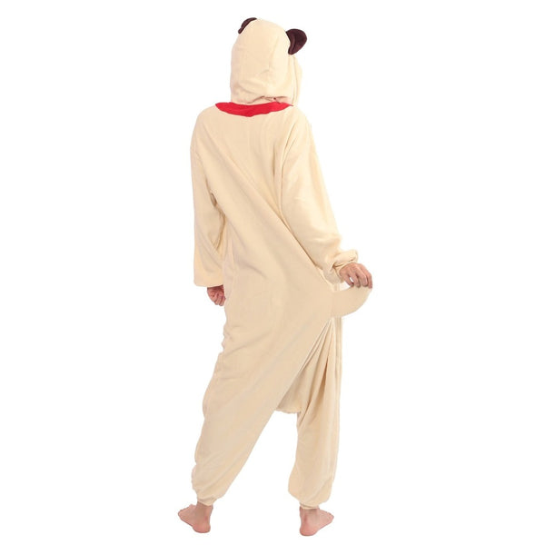 Onesie World Unisex Animal Pyjamas - Pug Dog Adult Onesie (Cosplay / Nightwear / Halloween / Carnival / Novelty Costume)