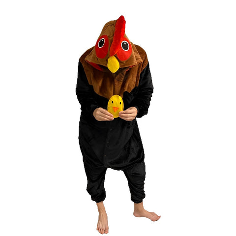 Onesie World Unisex Animal Pyjamas - Rooster Adult Onesie (Cosplay / Nightwear / Halloween / Carnival / Novelty Costume)