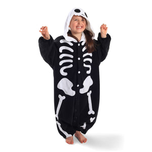 Onesie World Unisex Animal Pyjamas - Skeleton Kids Onesie (Cosplay / Nightwear / Halloween / Carnival / Novelty Costume)