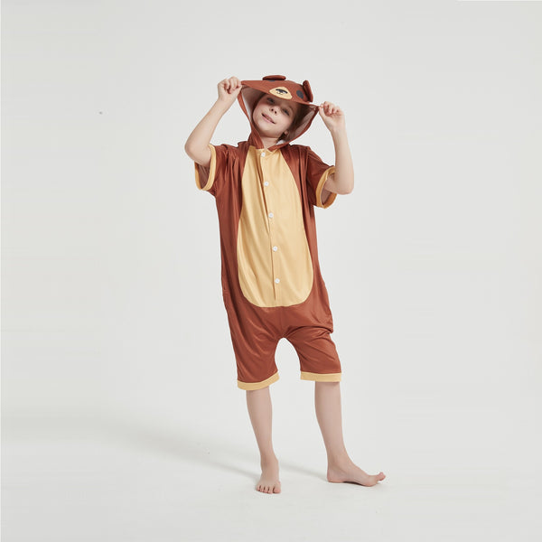 Onesie World Unisex Animal Summer Pyjamas - Bear Kids Summer Onesie (Book-week / Nightwear / Halloween / Pyjama Days)