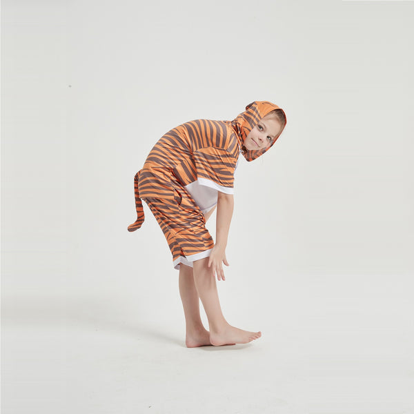 Onesie World Unisex Animal Summer Pyjamas - Tiger Kids Summer Onesie (Book-week / Nightwear / Halloween / Pyjama Days)