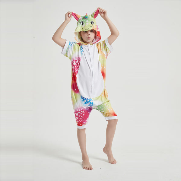 Onesie World Unisex Animal Summer Pyjamas - Yellow Bright Sky Kids Summer Onesie (Book-week / Nightwear / Halloween / Pyjama Days)