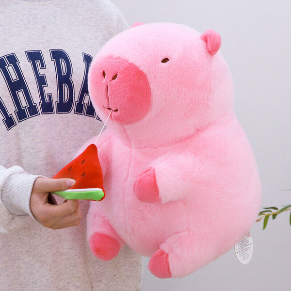 Capybara Eating Watermelon Plush Toy