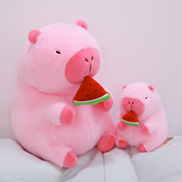 Capybara Eating Watermelon Plush Toy