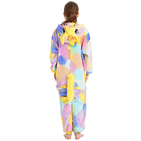 Onesie World Unisex Animal Pyjamas - Rainbow Circles Unicorn Kids Onesie (Cosplay / Nightwear / Halloween / Carnival / Novelty Costume)
