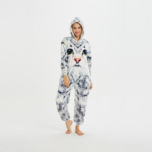 Onesie World Unisex Animal Pyjamas - 3D Cat Adult (Cosplay / Nightwear Halloween Carnival Novelty