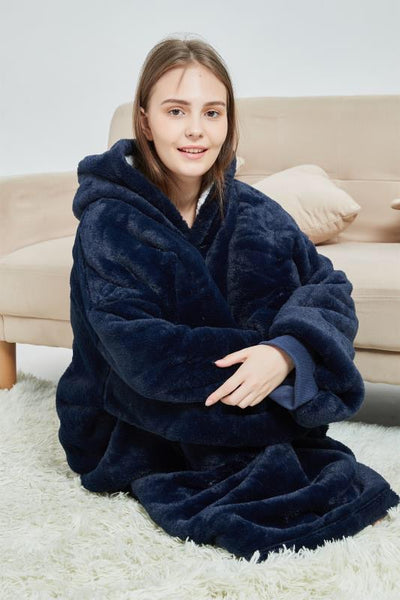 My Snuggy - Large Dark Blue Hoodie Blanket