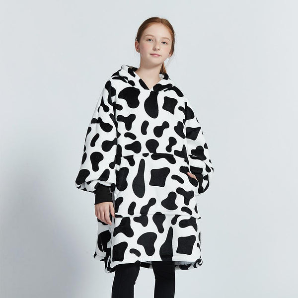 My Snuggy - Small Monochrome Cow Hoodie Blanket