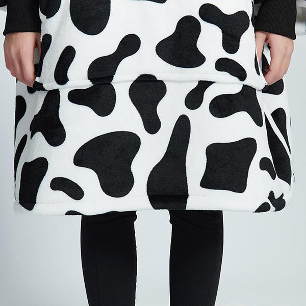 My Snuggy - Small Monochrome Cow Hoodie Blanket
