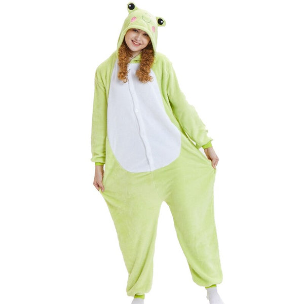 Onesie World Unisex Animal Pyjamas - Frog Adult Onesie (Cosplay / Nightwear / Halloween / Carnival / Novelty Costume)