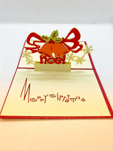 Pop-up Card _ Merry Christmas Orange Bell Arch