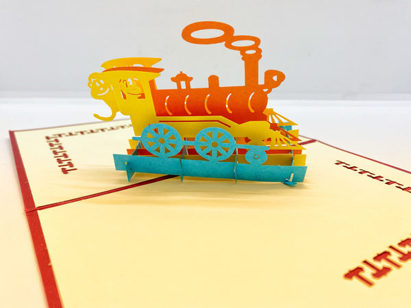 Pop-up Card _ Colorful Steam Train
