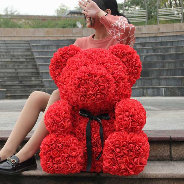 Giant Gorgeous Rose Teddy Bear with Gift Box - 70cm