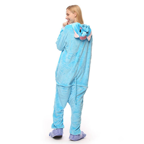 Onesie World Unisex Animal Pyjamas - Blue Elephant Adult (Cosplay / Nightwear Halloween Carnival