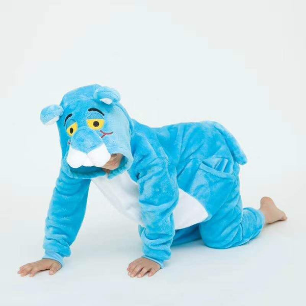 Onesie World Unisex Animal Pyjamas - Blue Panther Kids (Cosplay / Nightwear Halloween Carnival