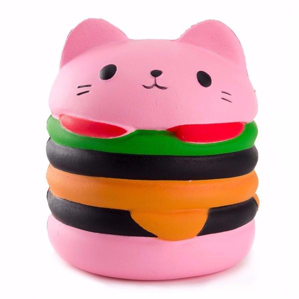 Cat Burger Squishy Pink Squishies