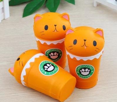 Cat Coffee Cup Squishy Squishies