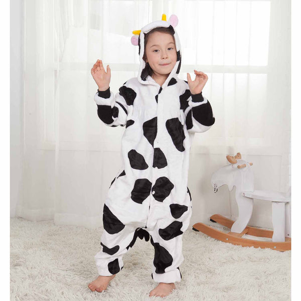 Onesie World Unisex Animal Pyjamas - Cow Kids (Cosplay / Nightwear Halloween Carnival Novelty