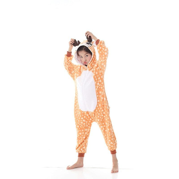 Onesie World Unisex Animal Pyjamas - Deer Kids (Cosplay / Nightwear Halloween Carnival Novelty