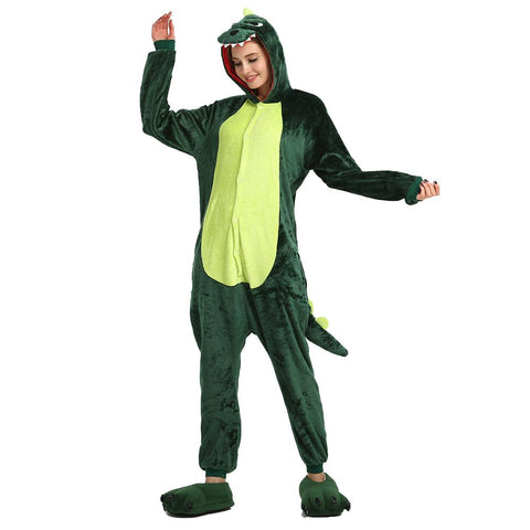 Onesie World Unisex Animal Pyjamas - Green Dinosaur Adult (Cosplay / Nightwear Halloween Carnival