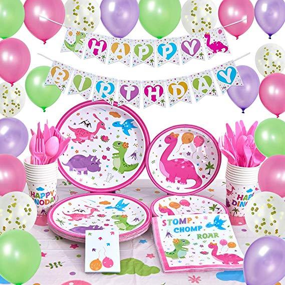 Dinosaur Theme Birthday Party Supplies Premium Package (#Type A)