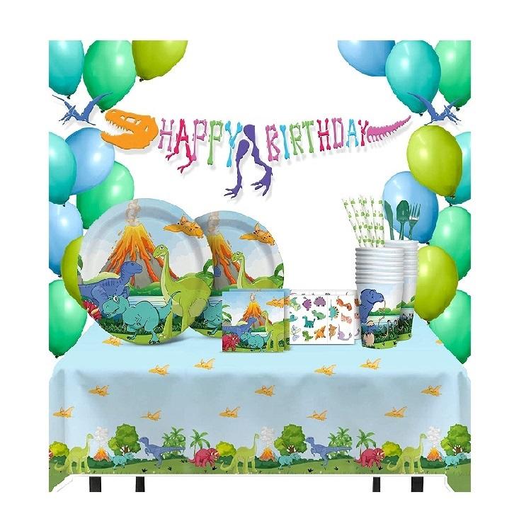 Dinosaur Theme Birthday Party Supplies Basic Package (#Type B)